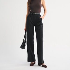 Abercrombie & Fitch Black High-Waist Sloane Tailored Pants